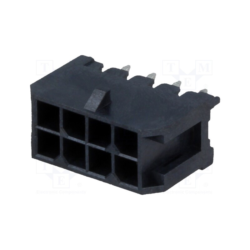 2 pcs x Amphenol Communications Solutions - 10127721-081LF - Socket, wire-board, male, Minitek® Pwr 3.0, 3mm, PIN: 8, THT, 5A