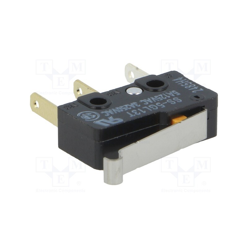 1 pcs x OMRON OCB - SS-5GL13T - Microswitch SNAP ACTION, 5A/125VAC, SPDT, Rcont max: 30mΩ, Pos: 2