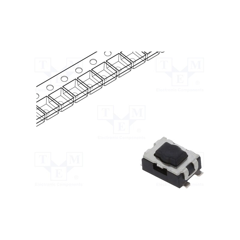 1 pcs x E-SWITCH - TL6330AF200Q - Microswitch TACT, SPST, Pos: 2, 0.05A/32VDC, SMD, none, 1.96N, 1.9mm