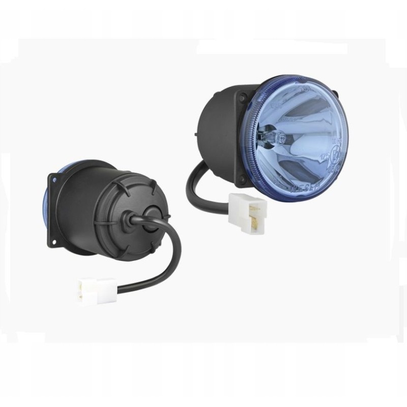 Halogen road headlight with cable and amp connector