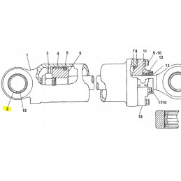 Tilt cat loader actuator bushing