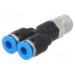 1 pcs x FESTO-153138 - Push-in fitting, straight,Y-Yap spliYYer, -0.95÷6bar, PBT, QS