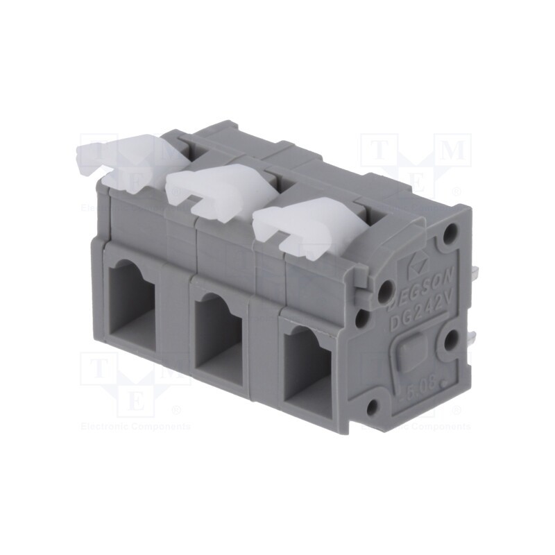 2 pcs x DEGSON ELECTRONICS - DG242V-7.62-03P-11-00AH - PCB terminal block, straight, 7.62mm, ways: 3, on PCBs, 0.2÷2.5mm2
