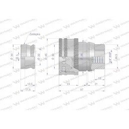 Brake quick connector socket G3 8 BSP thread