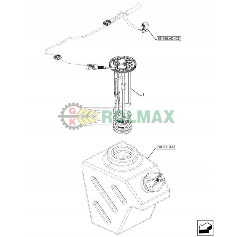 Ad blue new holland t5 sensor 47664483 cnh