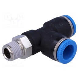 1 pcs x FESTO-153120 - Push-in fitting, straight,T-tap splitter, -0.95÷6bar, PBT, QS