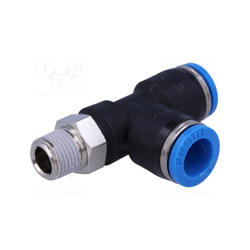 1 pcs x FESTO-153120 - Push-in fitting, straight,T-tap splitter, -0.95÷6bar, PBT, QS