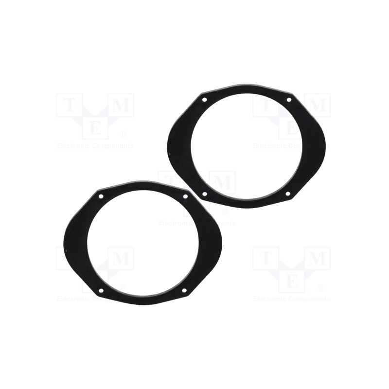 1 set x BASSER - DMFORD04 - Spacer ring, MDF, 165mm, Ford, impregnated, 2pcs.