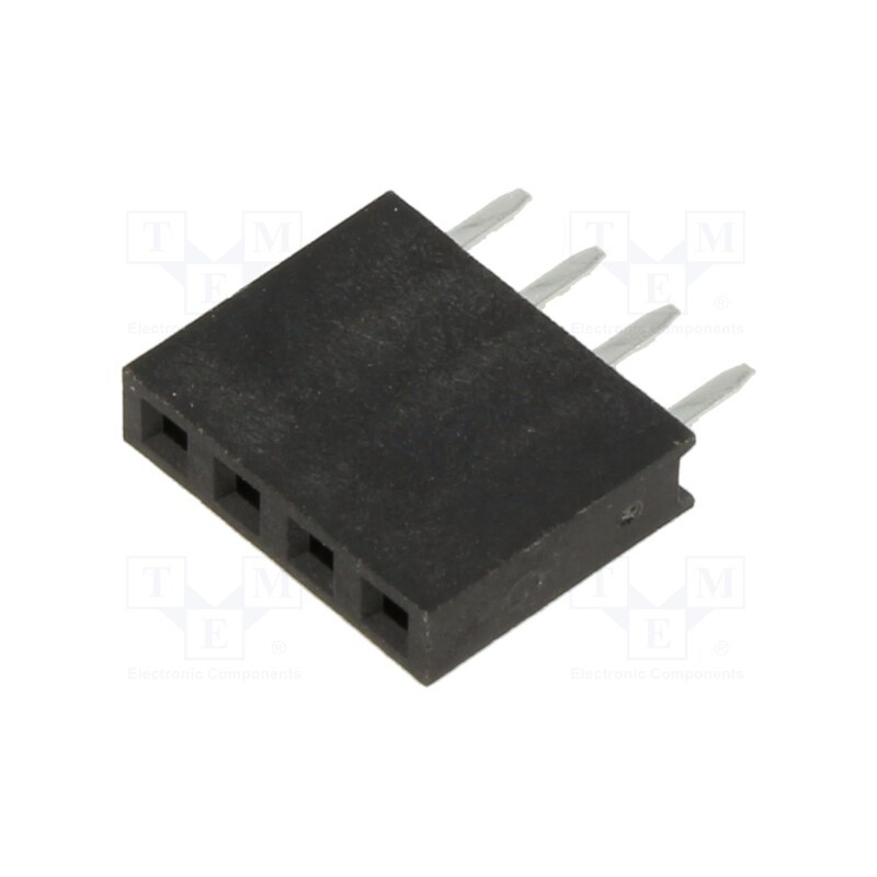 2 pcs x HARWIN - M20-7820446 - Socket, pin strips, female, 2.54mm, PIN: 4, THT, on PCBs, Layout: 1x4