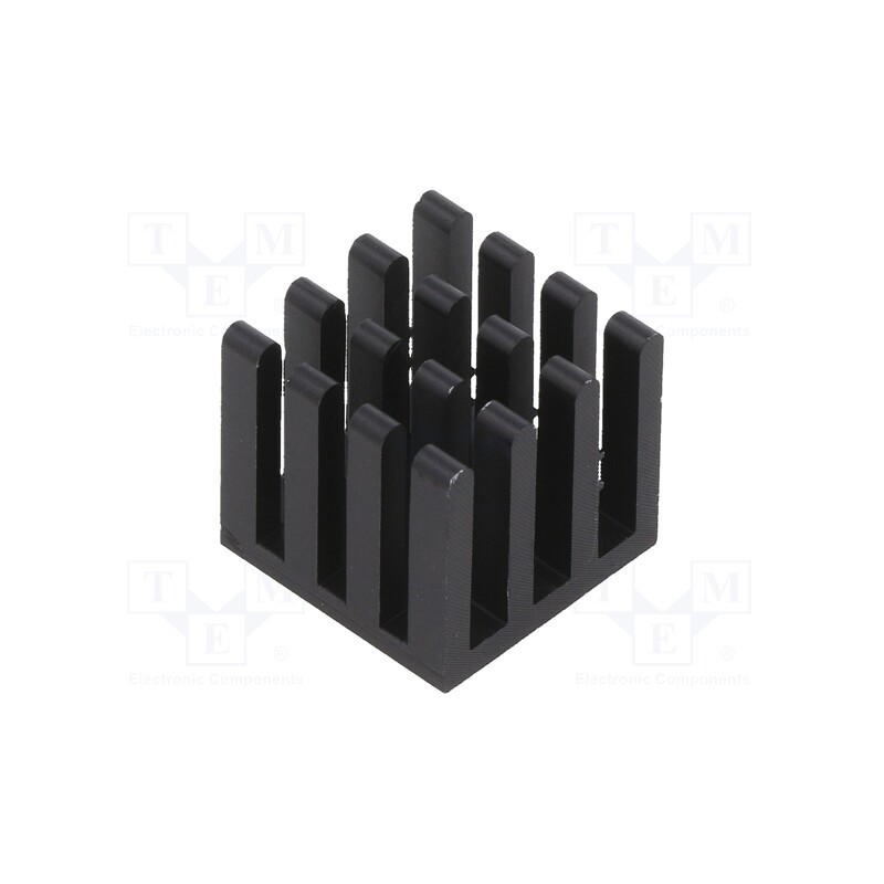 1 pcs x FISCHER ELEKTRONIK - ICK BGA 15 X 15 X 14 - Heatsink: extruded, grilled, black, L: 15mm, W: 15mm, H: 14mm