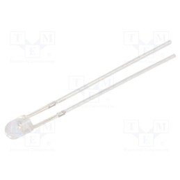 1 pcs x OPTOSUPPLY - OSB5SA3761B-12V - LED, 3mm, blue, 1120÷1560mcd, 60°, Front: convex, 15V, No.of term: 2