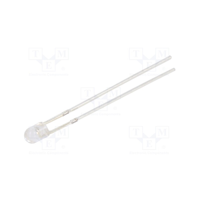 1 pcs x OPTOSUPPLY - OSB5SA3761B-12V - LED, 3mm, blue, 1120÷1560mcd, 60°, Front: convex, 15V, No.of term: 2