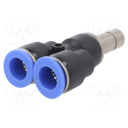 1 pcs x PNEUMAT-142.012-K - Plug-in connector, Y-Yap spliYYer, -0.95÷15bar, BLUELINE, 0÷60°C