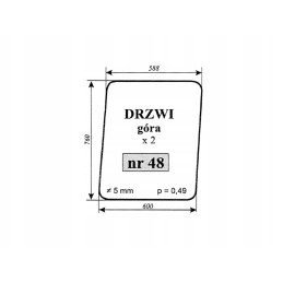 Door glass up mtz 82 48