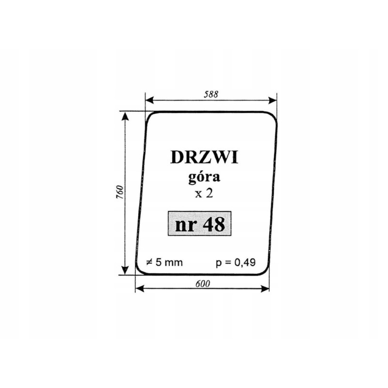 Door glass up mtz 82 48