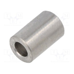 5 pcs x DREMEC - 346/3,2X02 - Spacer sleeve, 2mm, cylindrical, stainless steel, Out.diam: 6mm