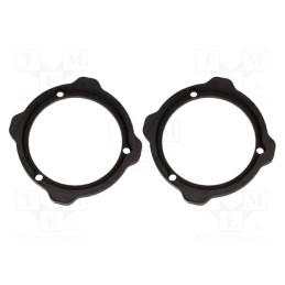 1 set x BASSER - DMAUDI07 - Spacer ring, MDF, 130mm, Audi, impregnated, 2pcs.