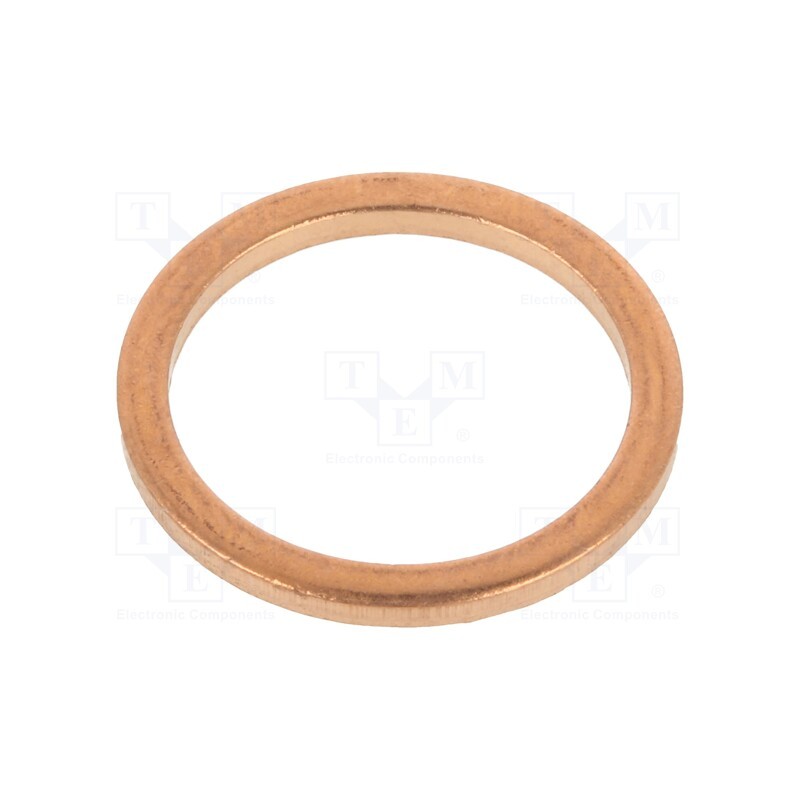 5 pcs x ELESA+GANTER - DIN 7603-CU-14-18-A - Gasket, copper, Thk: 1.5mm, Øint: 14mm, Øout: 18mm, DIN 7603