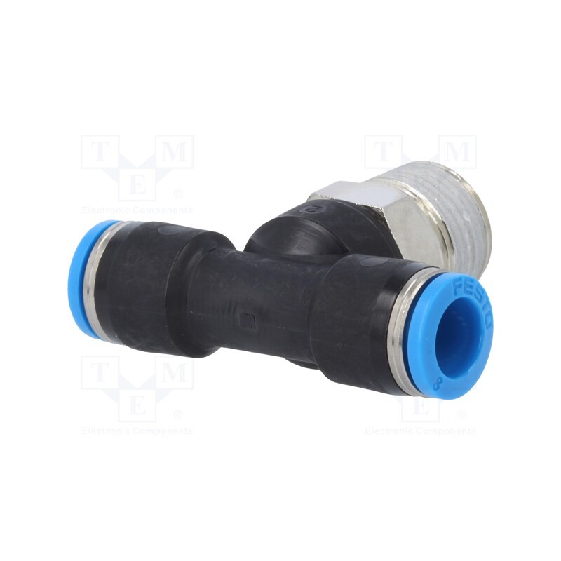 1 pcs x FESTO-153111 - Push-in fitting, straight,T-tap splitter, -0.95÷6bar, PBT, QS