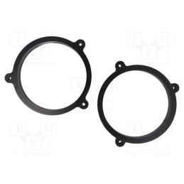 1 set x BASSER - DMMERC07 - Spacer ring, MDF, 165mm, Mercedes, impregnated, 2pcs.