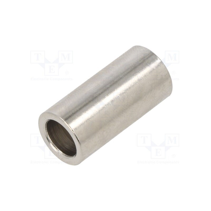 5 pcs x DREMEC - 3112/8,2X25 - Spacer sleeve, 25mm, cylindrical, brass, nickel, Out.diam: 12mm