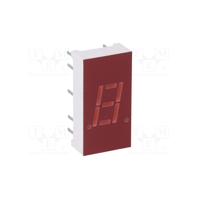 1 pcs x LITEON - LTS-315AHR - Display: LED, 7-segment, 7.62mm, 0.3', No.char: 1, red, 0.8÷2mcd