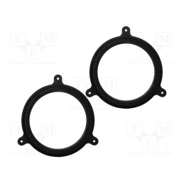 1 set x BASSER - DMRENA01 - Spacer ring, MDF, 165mm, Renault, impregnated, 2pcs.