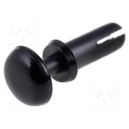 5 pcs x KSS WIRING - SR-380K - Rivet, polyamide, Panel cutout diam: 3mm, black, UL94V-2