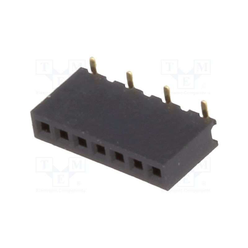 2 pcs x CONNFLY - DS1065-02-1*7S8BS1 - Socket, pin strips, female, PIN: 7, straight, 1.27mm, SMT, 1x7, 1A
