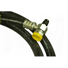 Air conditioning hose, compressor, exchanger in the cabin