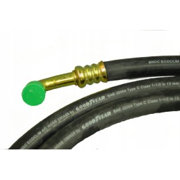 Air conditioning hose, compressor, exchanger in the cabin