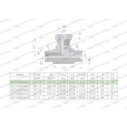 Hydraulic tee sym inch bab 1 4 bsp