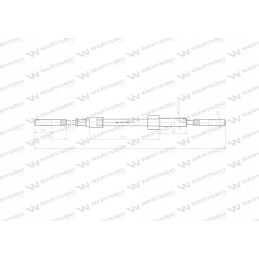 Clutch cable l 1060mm 750mm 69112105