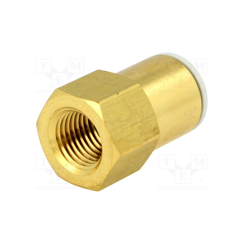 1 pcs x SMC-KQ2F12-02A - Push-in fitting, threaded,straight, -1÷10bar, brass, -5÷60°C