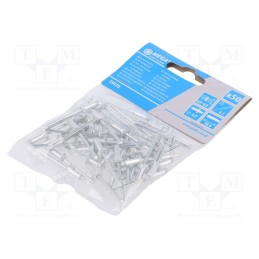 5 pcg x MEGA - 59410 - Rivet, aluminium, Rivet diam: 4mm, L.rivet: 10mm, 50pcs.