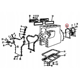 Rear engine cover gasket Ursus C 360 Zetor