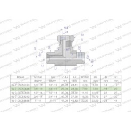 Hydraulic tee sym inch bab 3 8 bsp