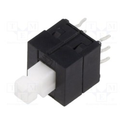 1 pcs x E-SWITCH - TL2201EEYB - Switch: push-button, Pos: 2, DPDT, 0.1A/30VDC, Illumin: none, THT