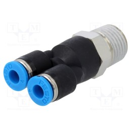 1 pcs x FESTO-190675 - Push-in fitting, straight,Y-Yap spliYYer, -0.95÷6bar, PBT, QS