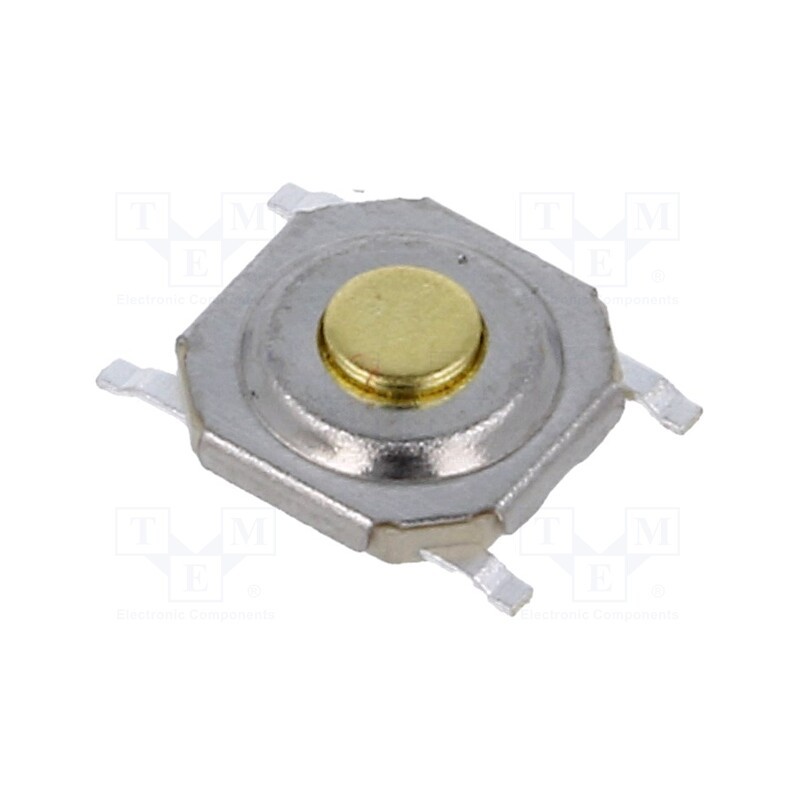 1 pcs x E-SWITCH - TL3342F260QG - Microswitch TACT, SPST, Pos: 2, 0.05A/12VDC, SMD, none, 2.55N, 0.8mm