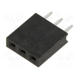 2 pcs x HARWIN - M20-7820346 - Socket, pin strips, female, 2.54mm, PIN: 3, THT, on PCBs, Layout: 1x3