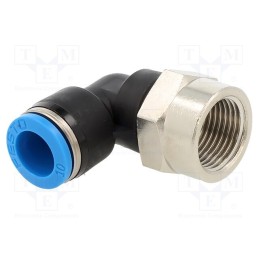 1 pcs x FESTO-153280 - Push-in fitting, angled 90°, -0.95÷6bar, Gasket: NBR rubber, QS