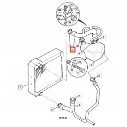 Upper radiator hose jcb 3cx 4cx aa ab 834 00739