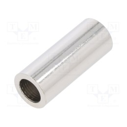 5 pcs x DREMEC - 3116/10,5X40 - Spacer sleeve, 40mm, cylindrical, brass, nickel, Out.diam: 16mm
