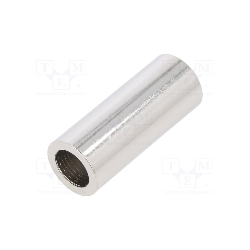 5 pcs x DREMEC - 3116/10,5X40 - Spacer sleeve, 40mm, cylindrical, brass, nickel, Out.diam: 16mm