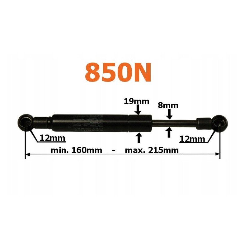 Gas shock absorber door actuator case ih steyr