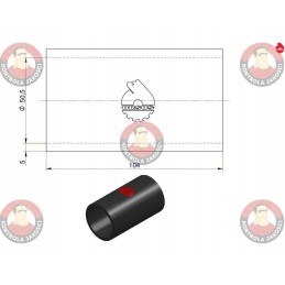 Water pipe 50-90, fabric-reinforced, C 385 Ursus