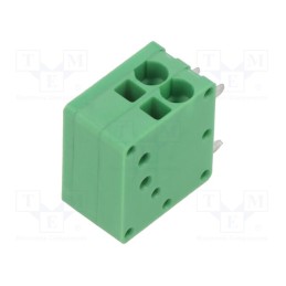 2 pcs x ADAM TECH - EB163A-02-A - PCB terminal block, Contacts ph: 3.5mm, ways: 2, angled 90°, green