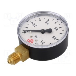 1 pcs x PNEUMAT-112-K - Manometer, 0÷1bar, 63mm, non-aggressive liquids,inert gases