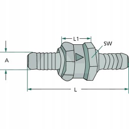 One-way check valve 8mm 374240253